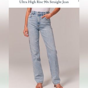 Abercrombie and fitch 90s straight ultra high rise jean
